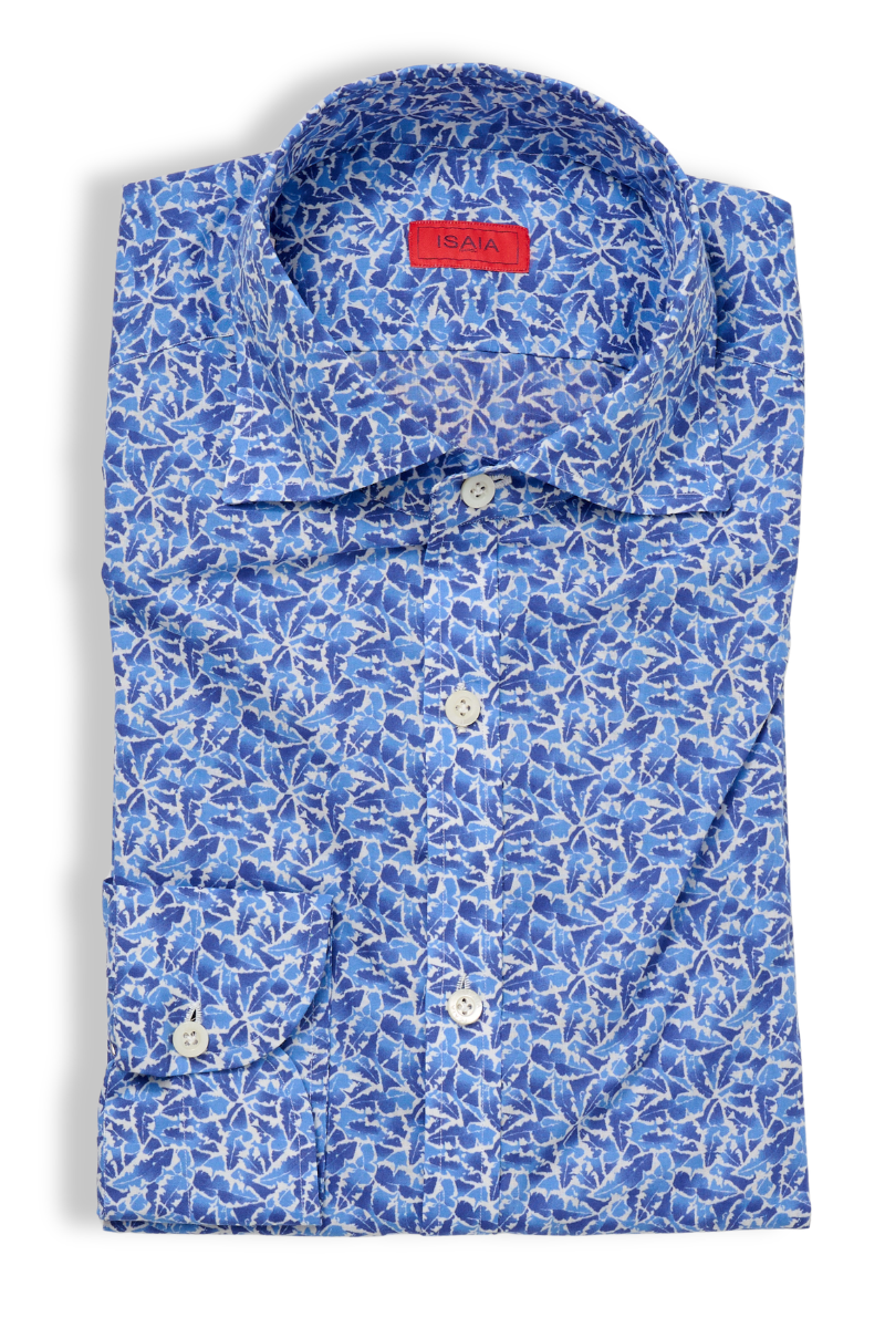 Blue Printed Shirt-ISAIA-Boyds Philadelphia