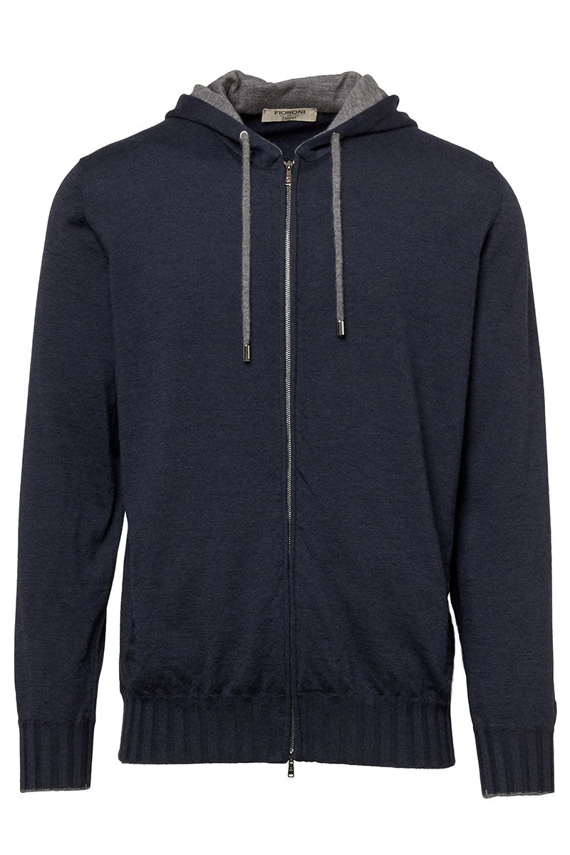 Cashmere Zip Hoodie-Fioroni-Boyds Philadelphia