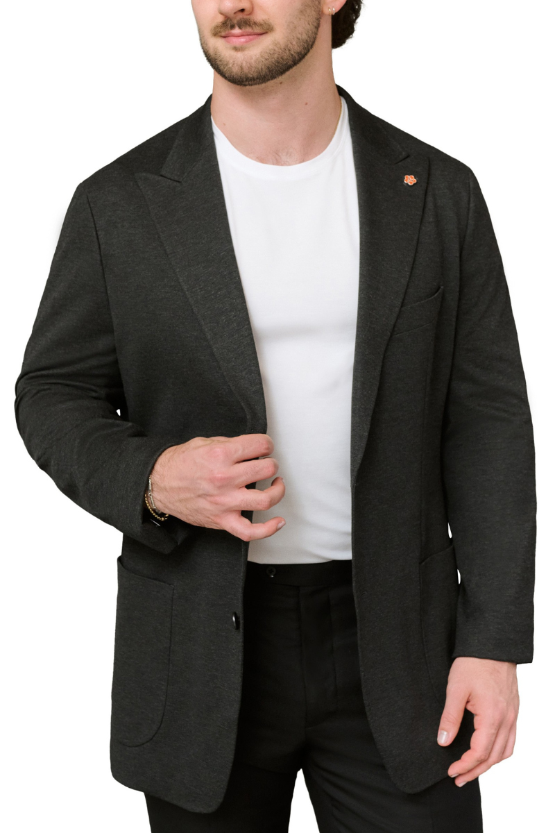 Charcoal Jersey Sport Jacket-Gerald-Boyds Philadelphia