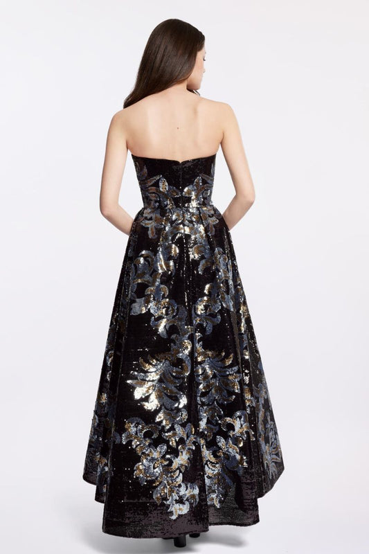 Sequin Embroidered Midi Dress-Elie Saab-Boyds Philadelphia
