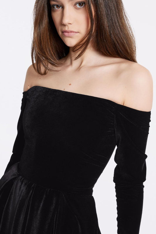 Embroidered Velvet Long Dress-Elie Saab-Boyds Philadelphia