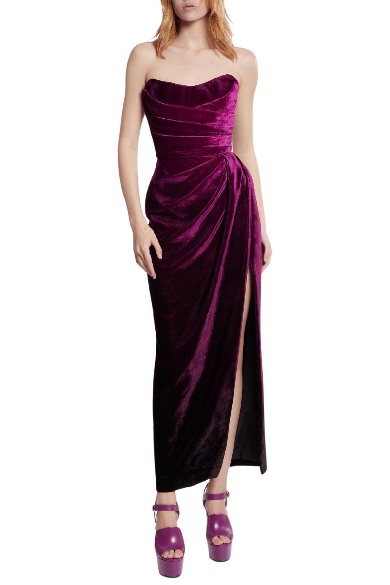 Velvet Midi Dress, BLACK-VIVA LAS VEGAS / 8 Velvet Midi Dress, BLACK-VIVA LAS VEGAS / 8