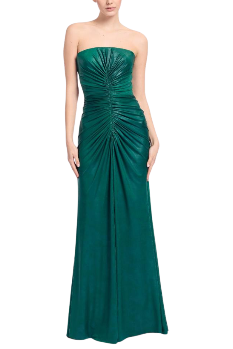 Strapless Jersey Leatherette Gown-ELIE SAAB-Boyds Philadelphia