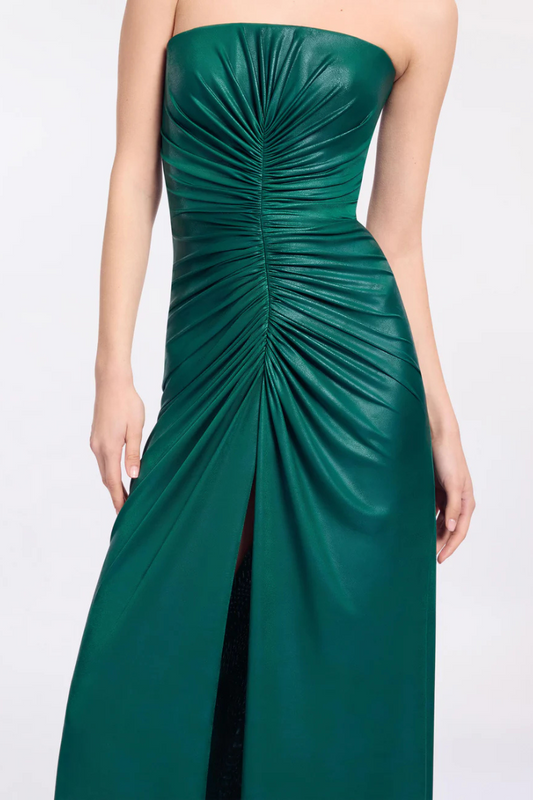 Strapless Jersey Leatherette Gown-ELIE SAAB-Boyds Philadelphia