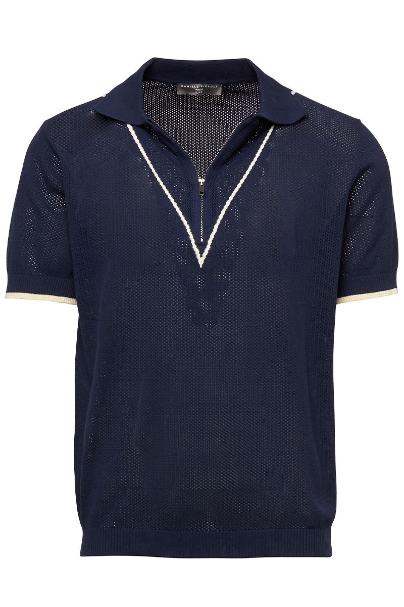 V Trim Zip Polo-Daniele Fiesoli-Boyds Philadelphia