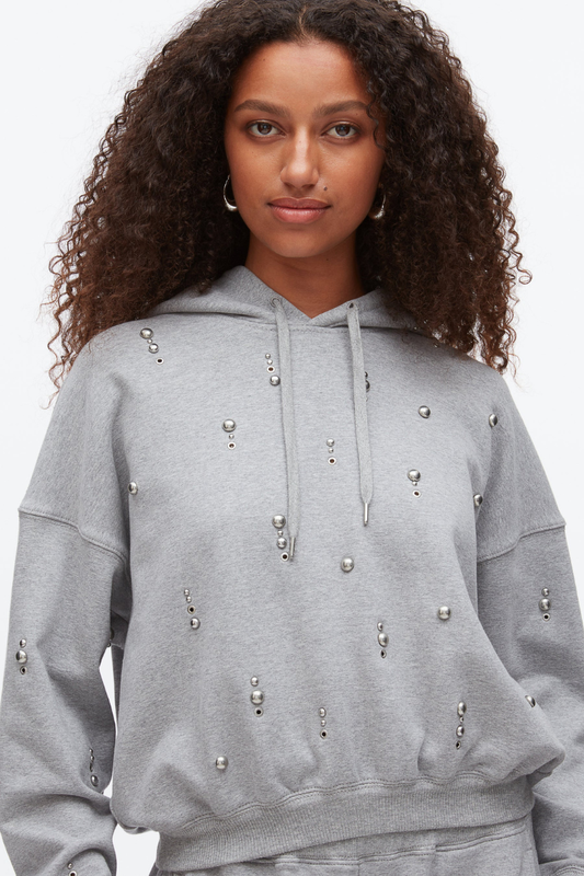 Stud Embellished Hoodie-3.1 Phillip Lim-Boyds Philadelphia