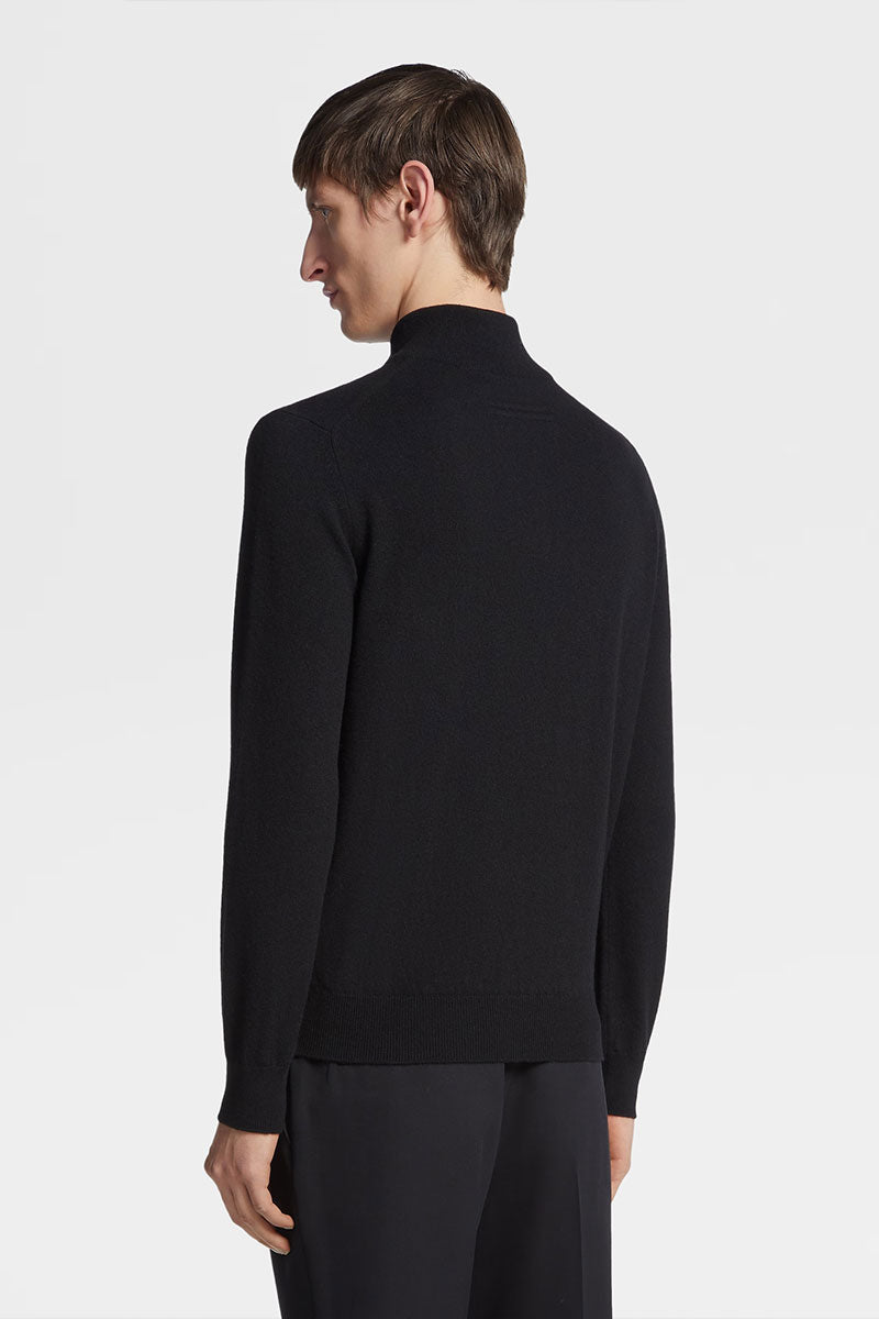 Oasi Cashmere Zip Mock Sweater-Zegna-Boyds Philadelphia