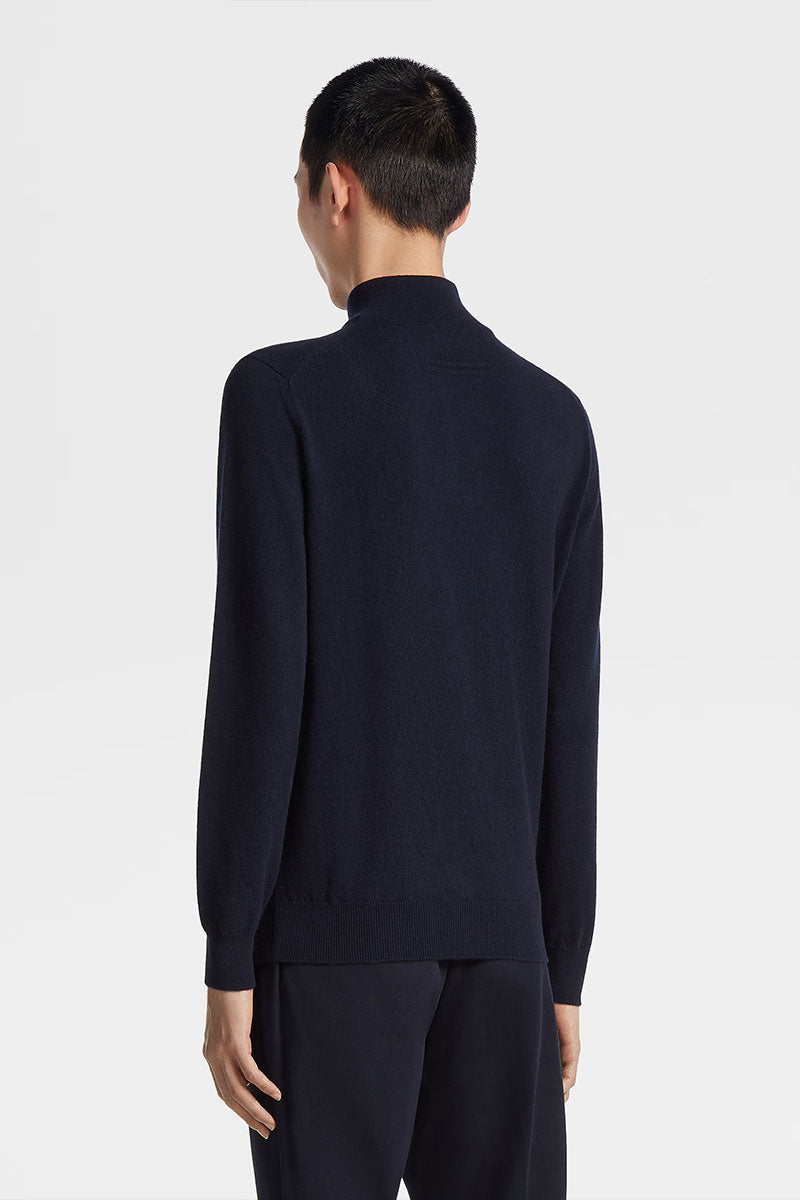 Oasi Cashmere Zip Mock Sweater-Zegna-Boyds Philadelphia