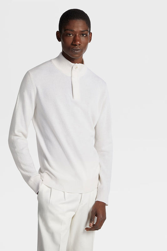 Oasi Cashmere Zip Mock Sweater-Zegna-Boyds Philadelphia