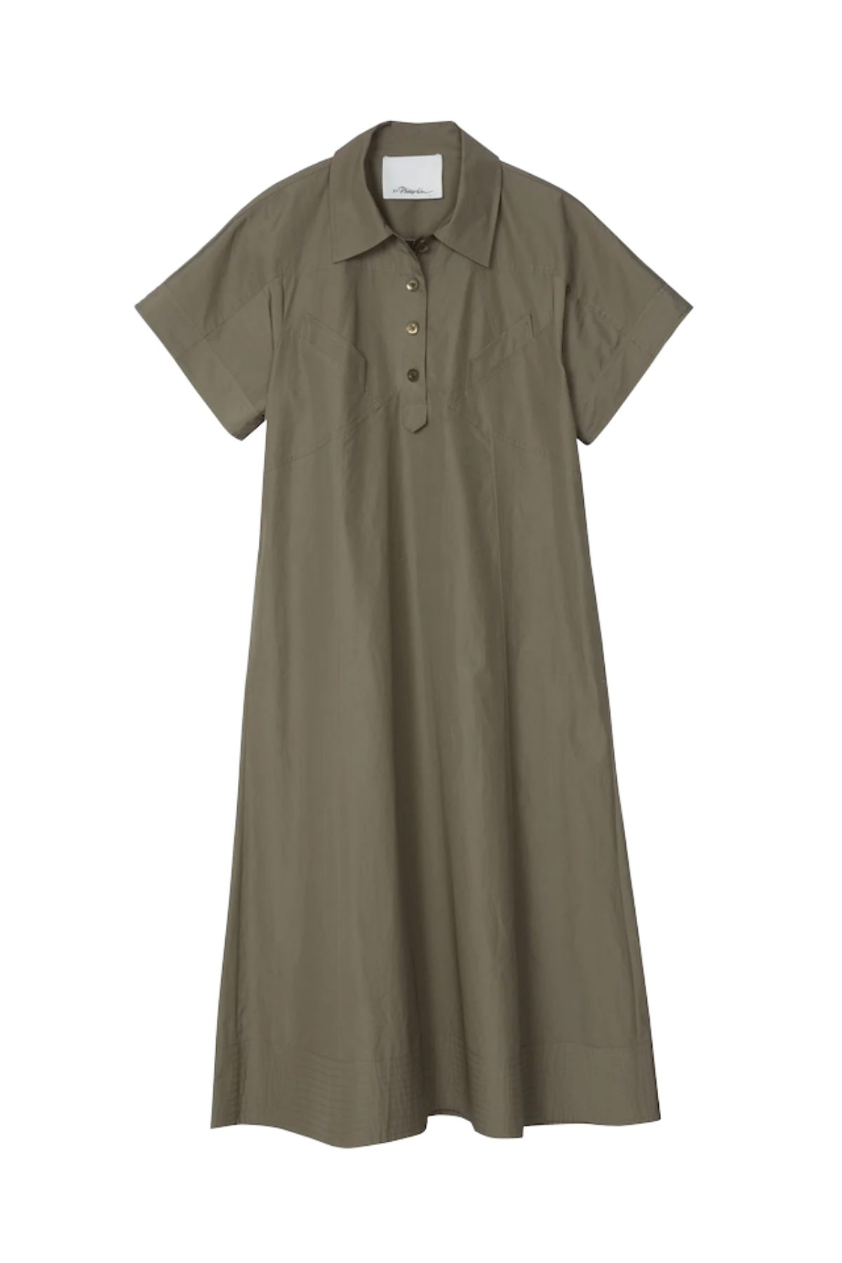 Poplin Trapeze Shirt Dress
