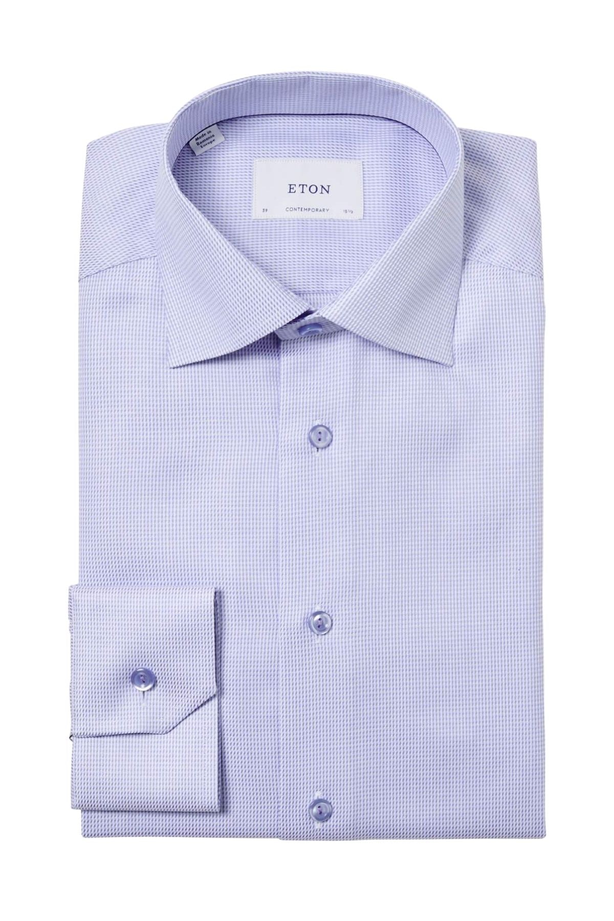 Light blue Semi Solid Signature Twill Shirt-Eton-Boyds Philadelphia