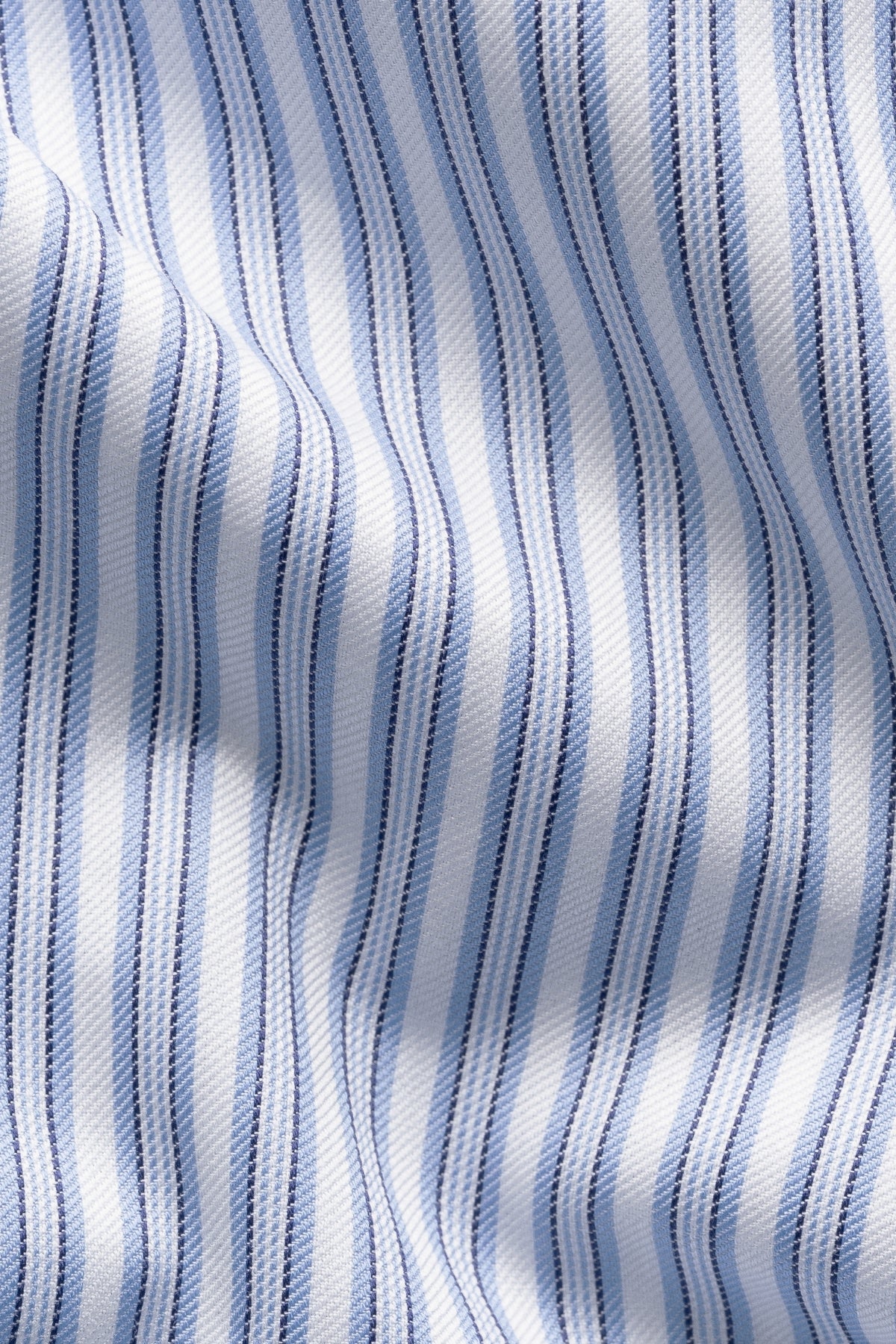 Slim Fit White Collar Striped Signature Twill Shirt
