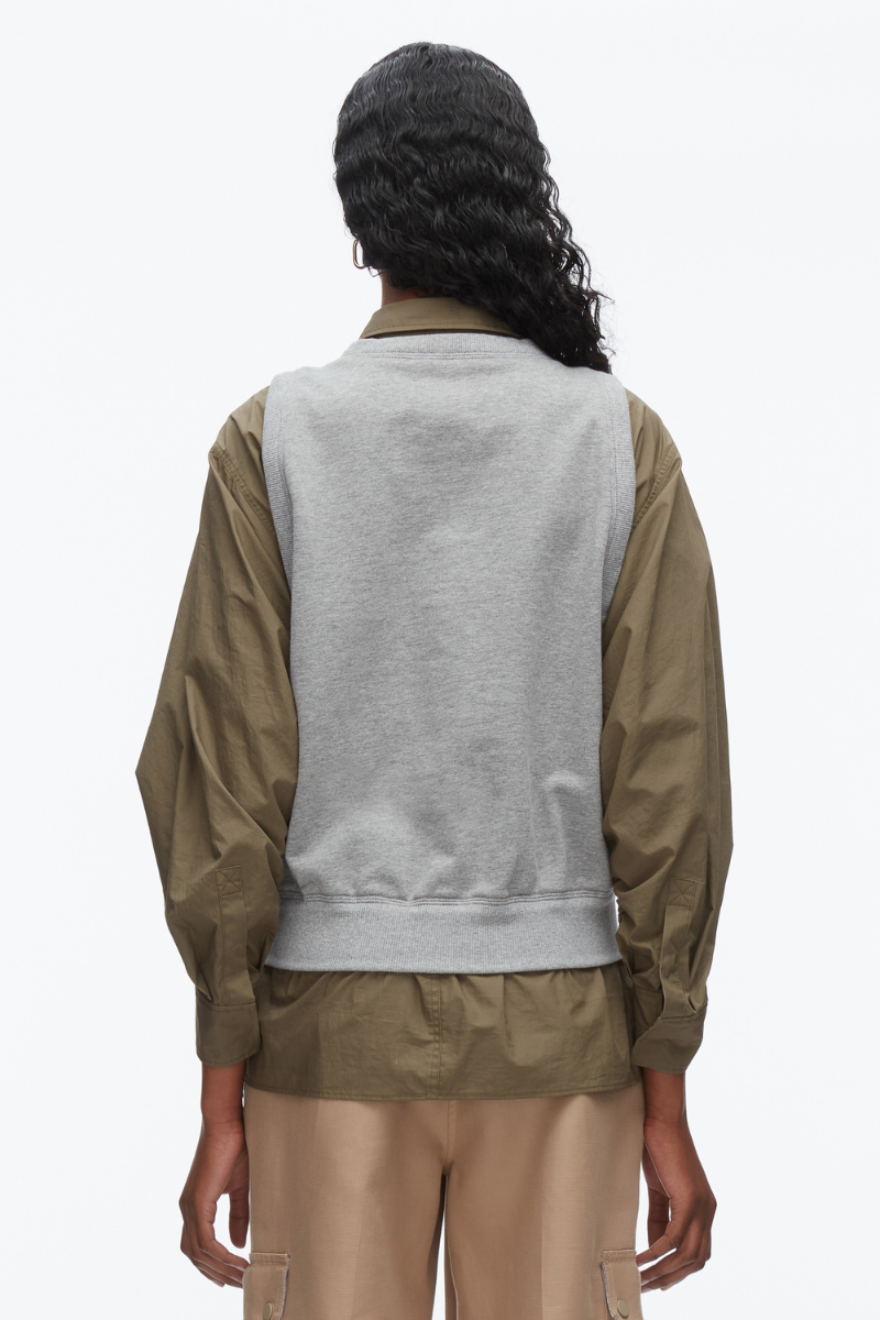Layered Vest Ruched Sleeve Shirt-3.1 Phillip Lim-Boyds Philadelphia