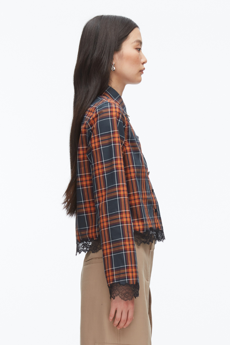 Plaid Mix Cropped Shirt-3.1 Phillip Lim-Boyds Philadelphia