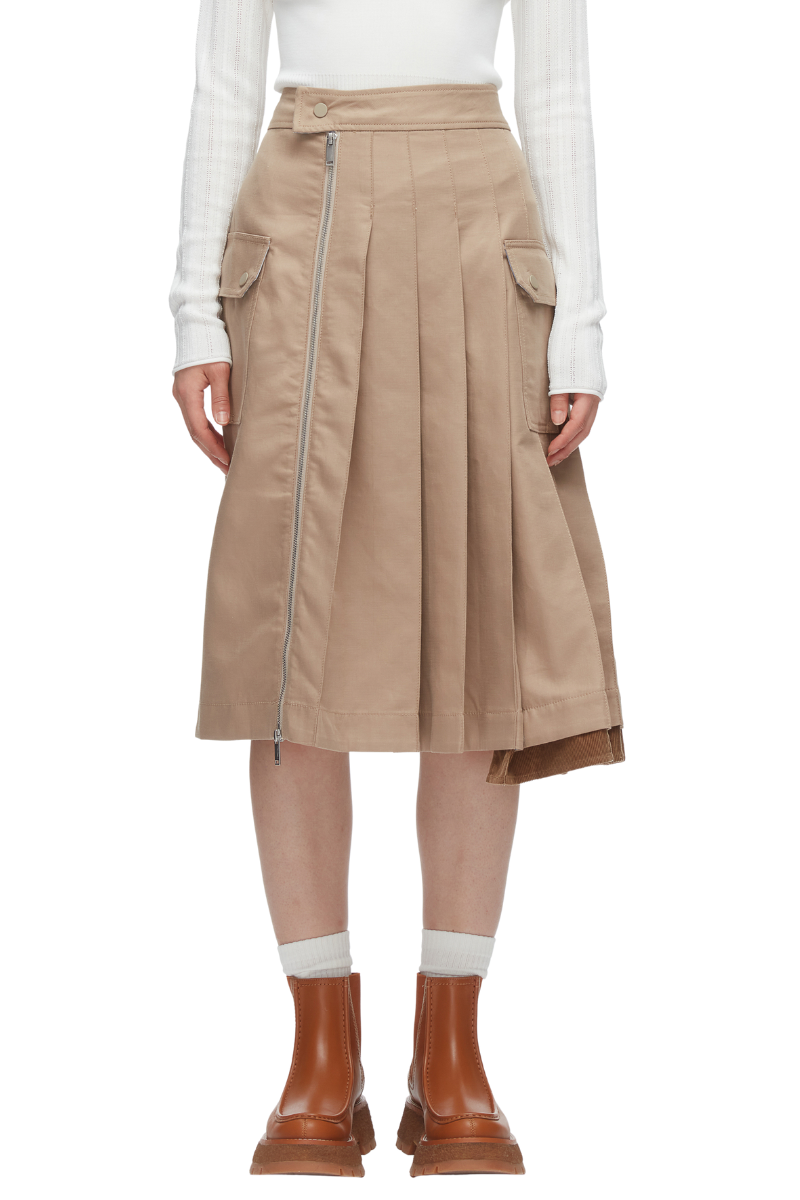 Pleated Zip Utility Skirt-3.1 Phillip Lim-Boyds Philadelphia