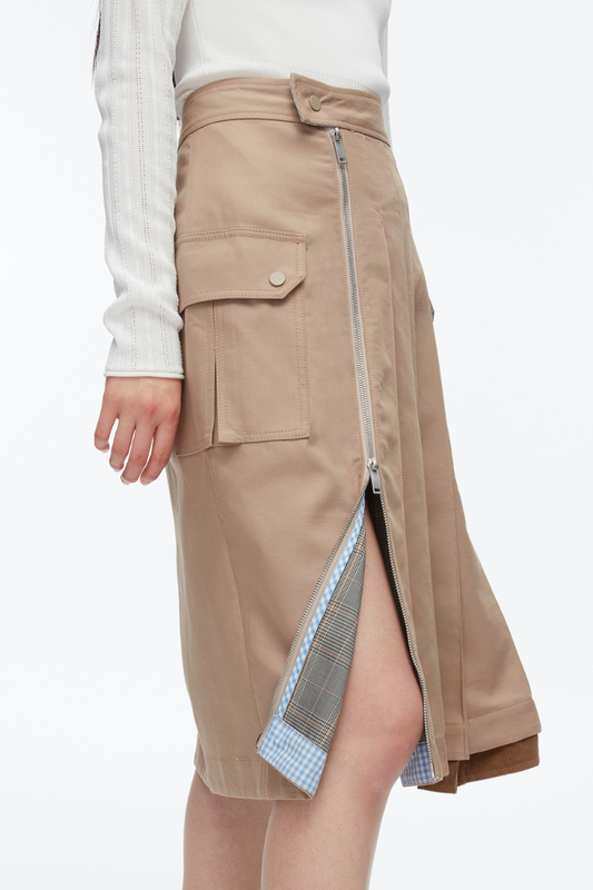Pleated Zip Utility Skirt-3.1 Phillip Lim-Boyds Philadelphia