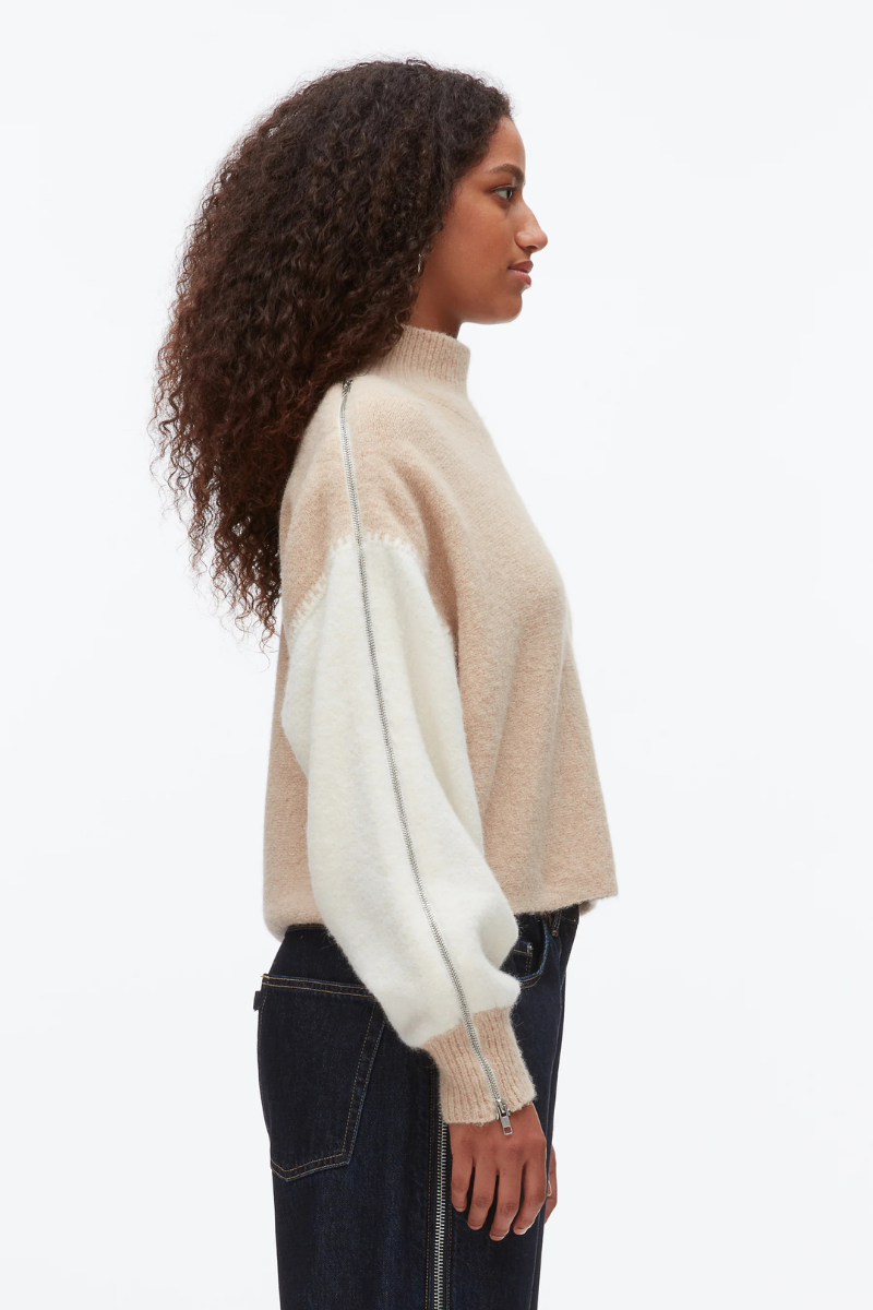 Colorblock Zip Sleeve Turtleneck-3.1 Phillip Lim-Boyds Philadelphia