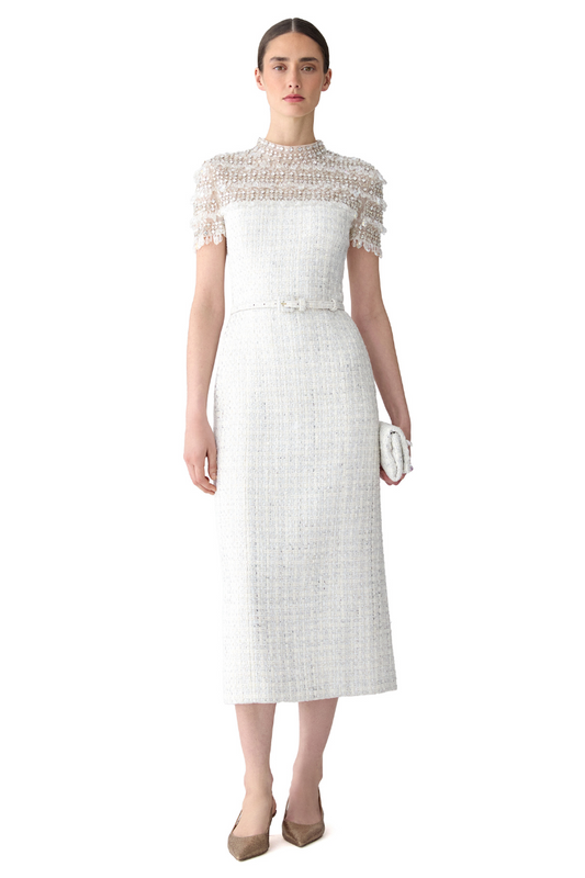 Tweed Midi Dress-Carolina Herrera-Boyds Philadelphia