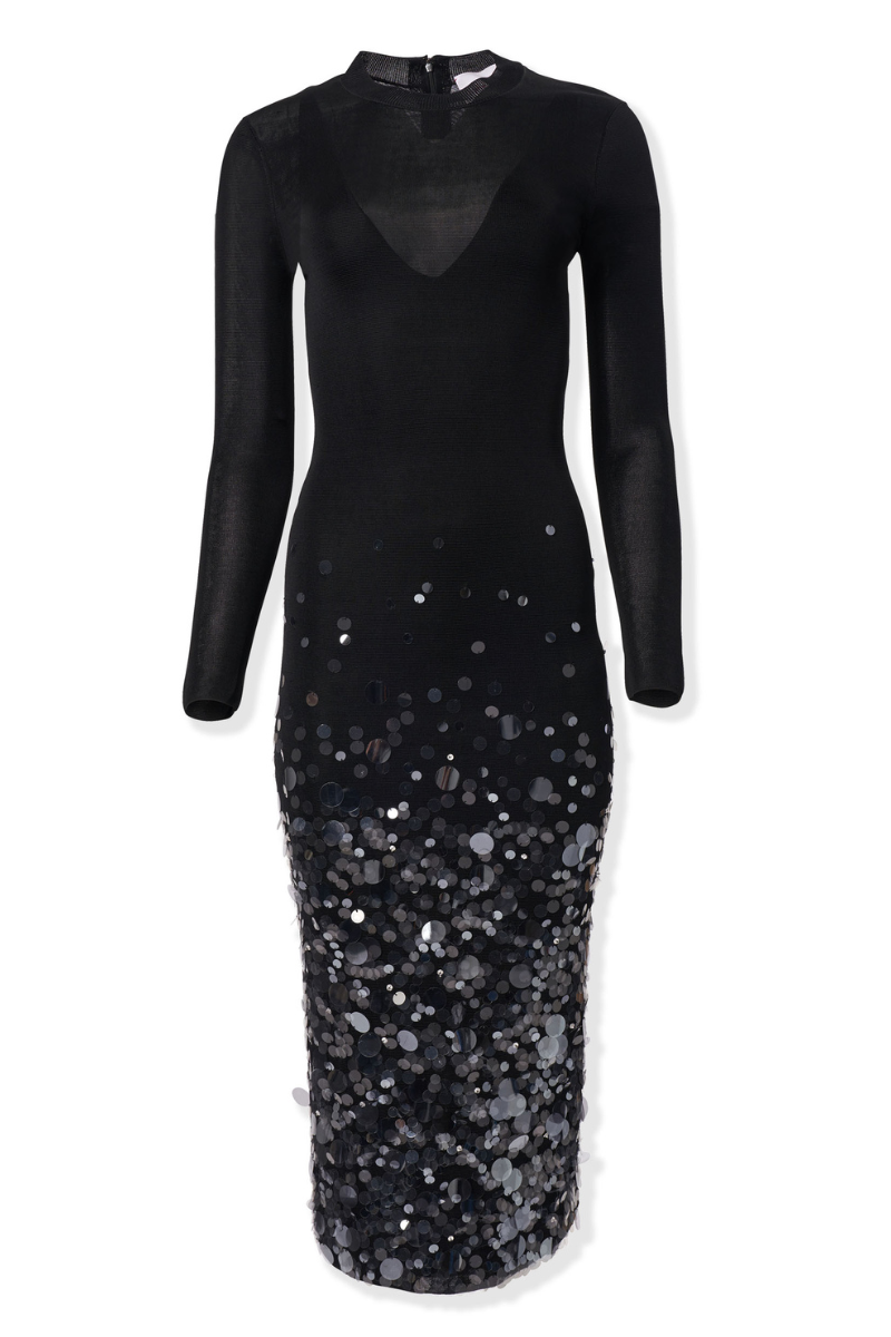Paillette-Embroidered Cocktail Dress-Carolina Herrera-Boyds Philadelphia