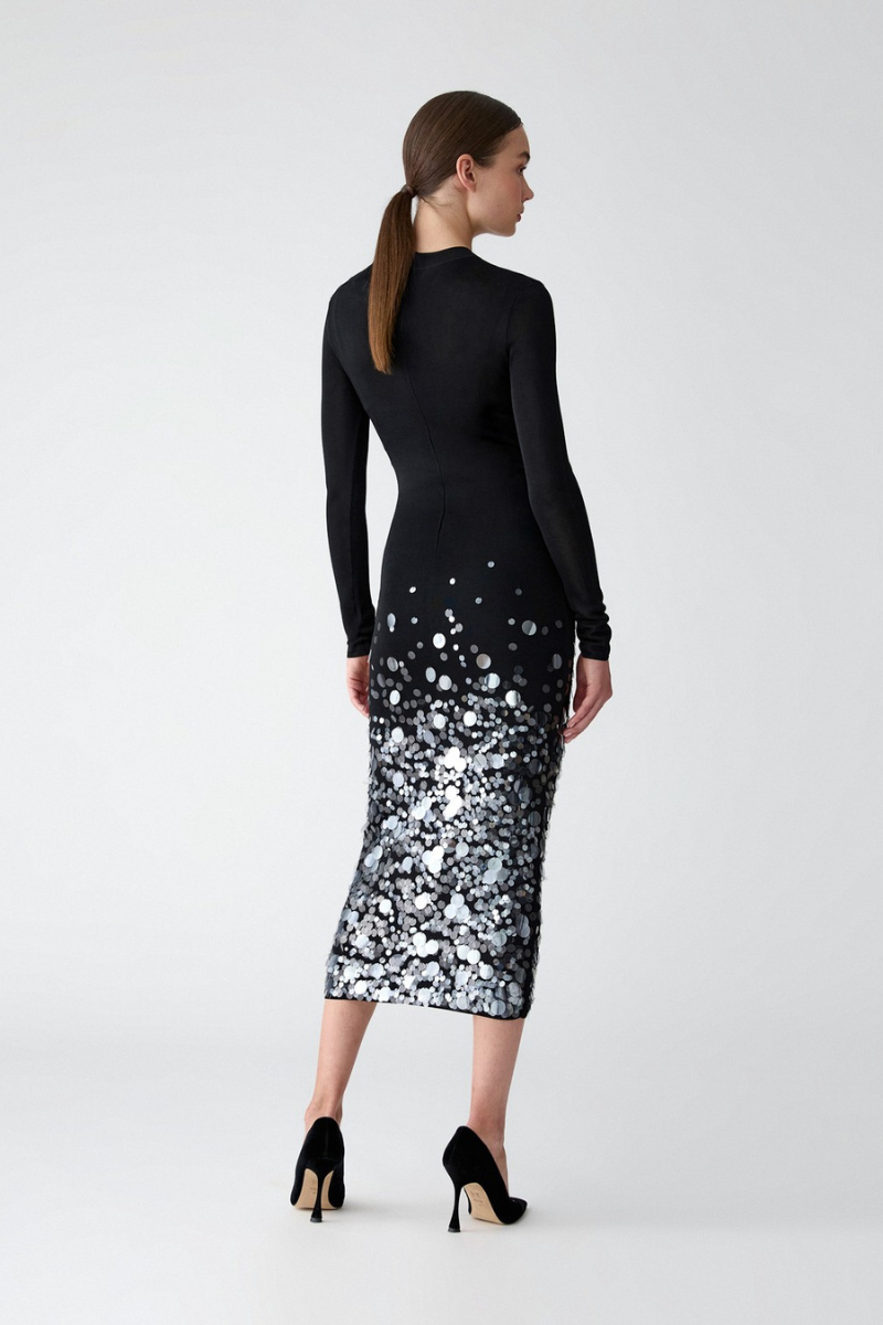 Paillette-Embroidered Cocktail Dress-Carolina Herrera-Boyds Philadelphia