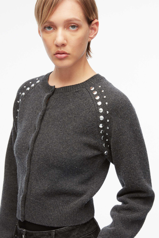 Wool Blend Long Sleeve Crew Neck Raglan Cardigan-3.1 Phillip Lim-Boyds Philadelphia