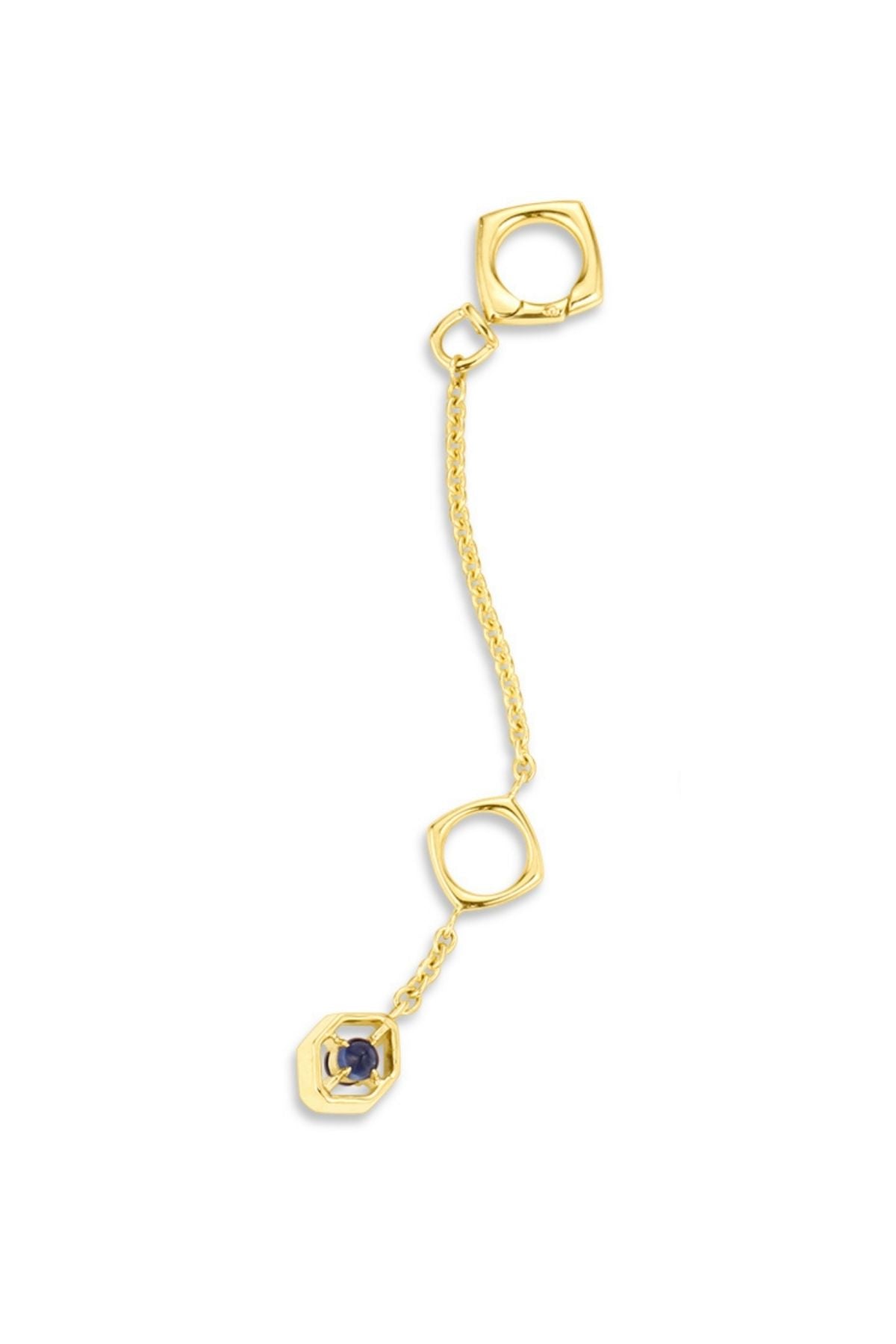 Blue Sapphire Cabochon Clip Fob