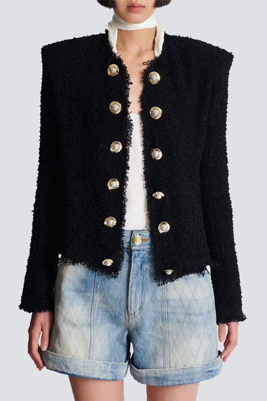 Edge-to-Edge Tweed Jacket-Balmain-Boyds Philadelphia