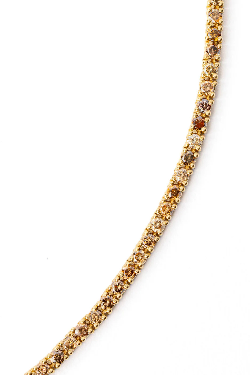 Cannes Champagne Diamond Tennis Necklace-Genevieve Lau-Boyds Philadelphia