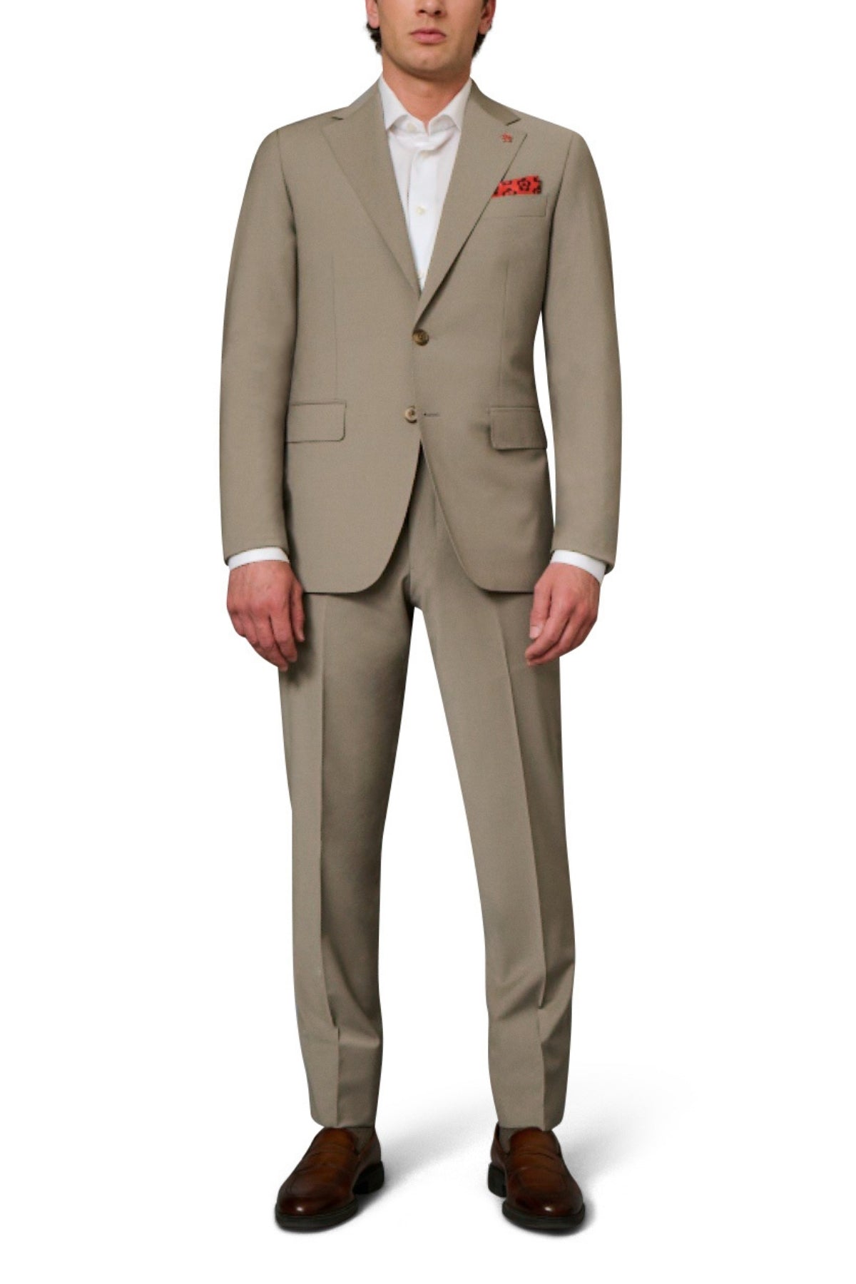 Solid Tan Weave Suit