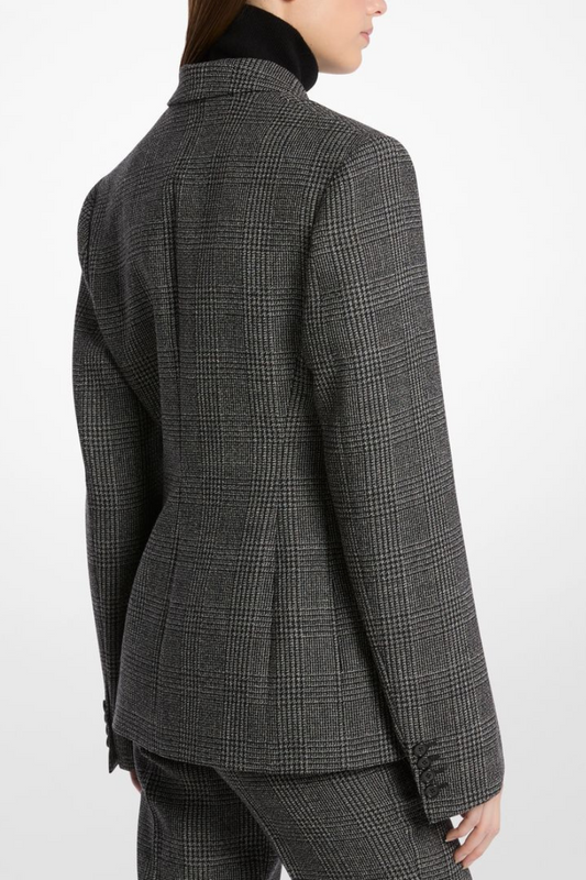 Glen Plaid Wool Wrap Blazer-Michael Kors Collection-Boyds Philadelphia