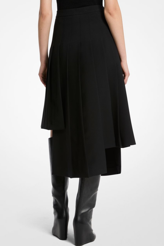 Broadcloth Asymmetric Pleated Skirt-Michael Kors Collection-Boyds Philadelphia