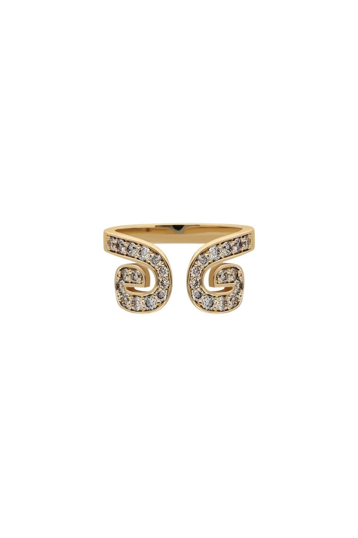 “Txirimiri” Champagne Diamond Bling Ring - Arena