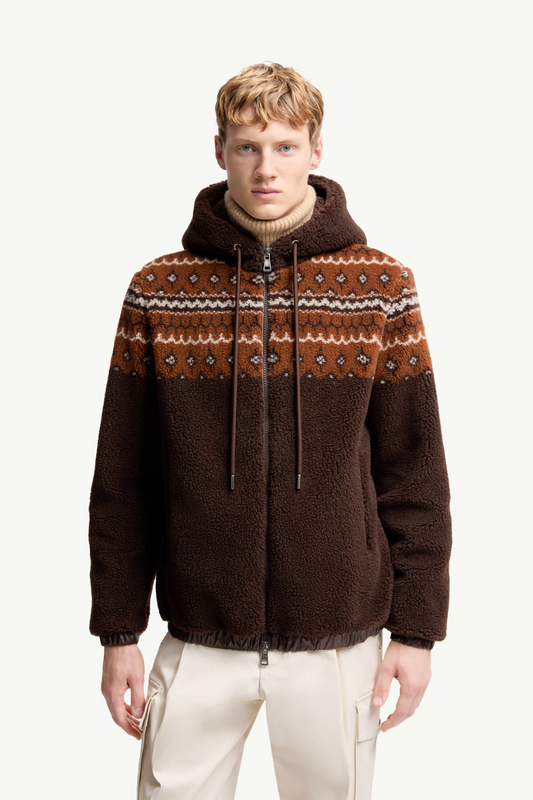 Geometric Jacquard Hoodie-Moncler-Boyds Philadelphia