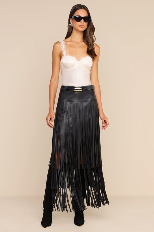 Karoline Fringe Skirt-L'AGENCE-Boyds Philadelphia