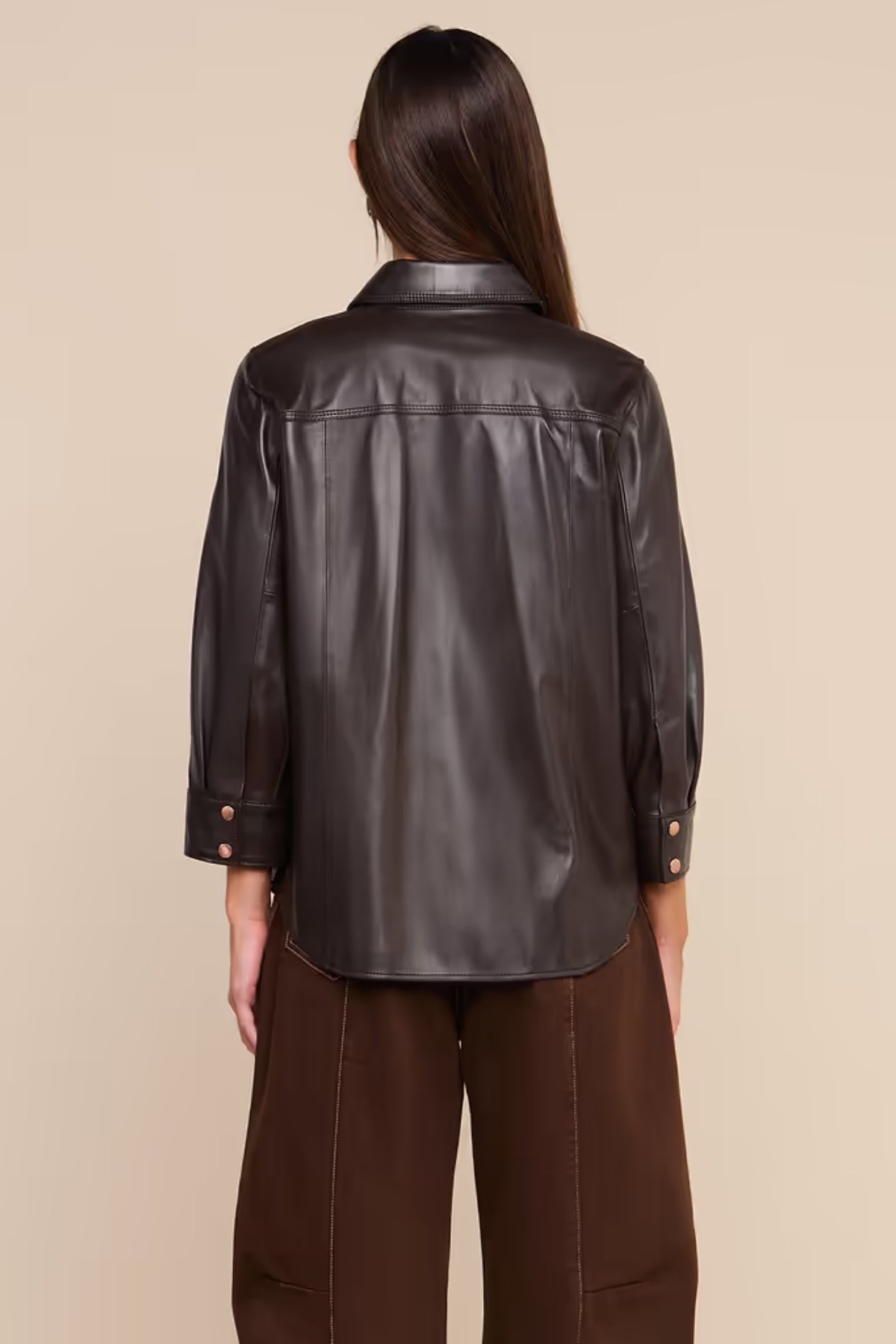 Avina Leather Shirt