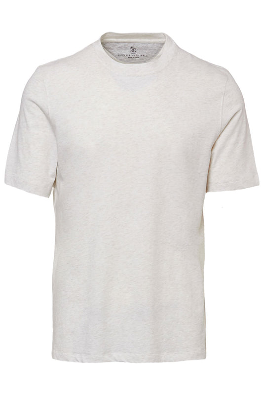 Cotton Jersey Crew Neck T-shirt-Brunello Cucinelli-Boyds Philadelphia