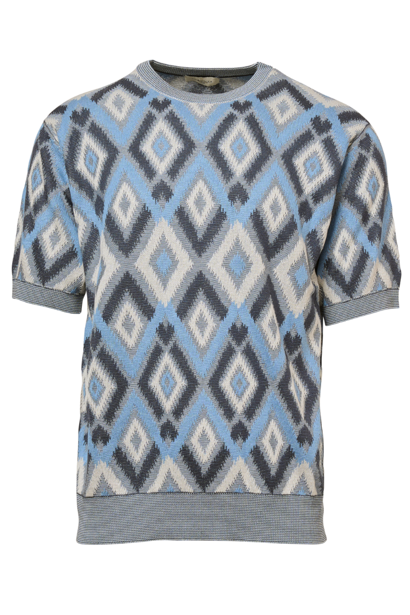 Ikat Argyle Jacquard Tee-Piacenza-Boyds Philadelphia