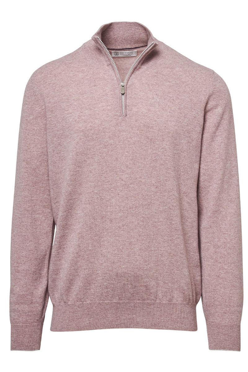 Cashmere Quarter Zip Sweater-Brunello Cucinelli-Boyds Philadelphia
