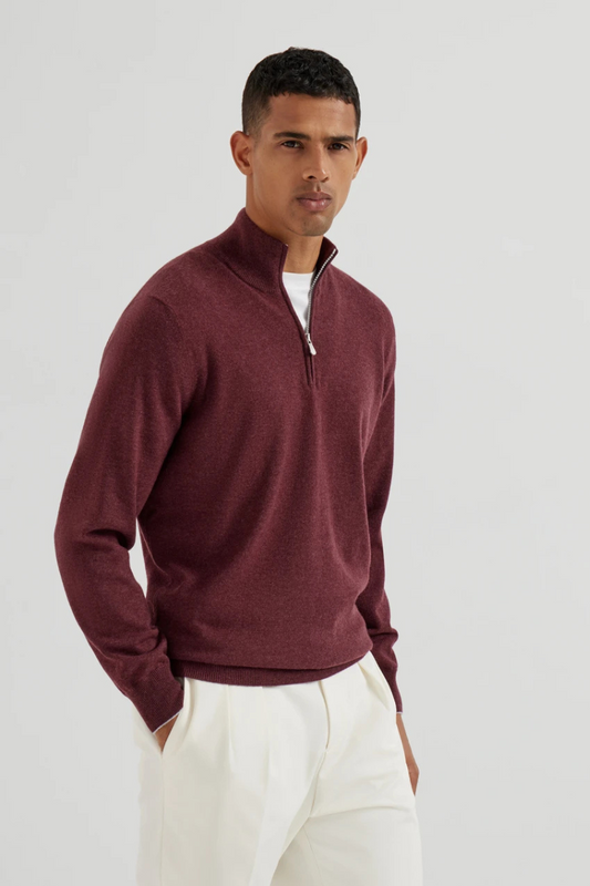 Cashmere Quarter Zip Sweater-Brunello Cucinelli-Boyds Philadelphia