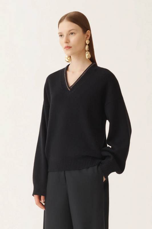 V-Neck Sweater-Fabiana Filippi-Boyds Philadelphia