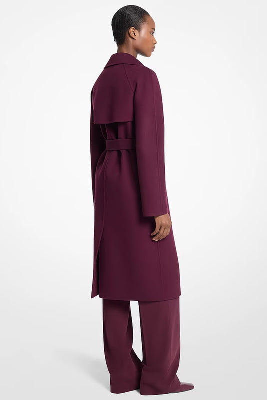 Jennifer Double Faced Wool Trench Coat-Michael Kors Collection-Boyds Philadelphia