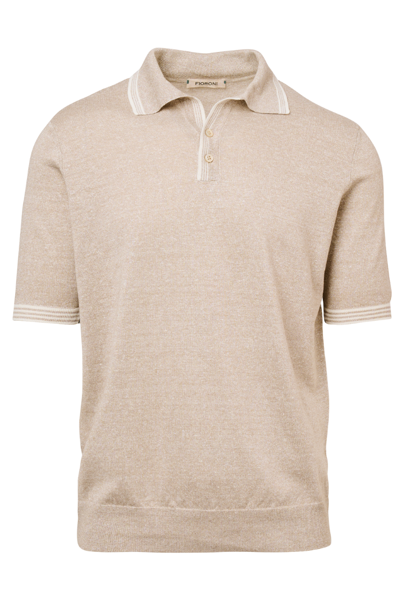 Tipped Short Sleeve Polo-Fioroni-Boyds Philadelphia