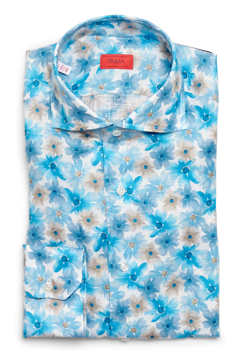 Bold Floral Sport Shirt, BLUE Floral / S Bold Floral Sport Shirt, BLUE Floral / S