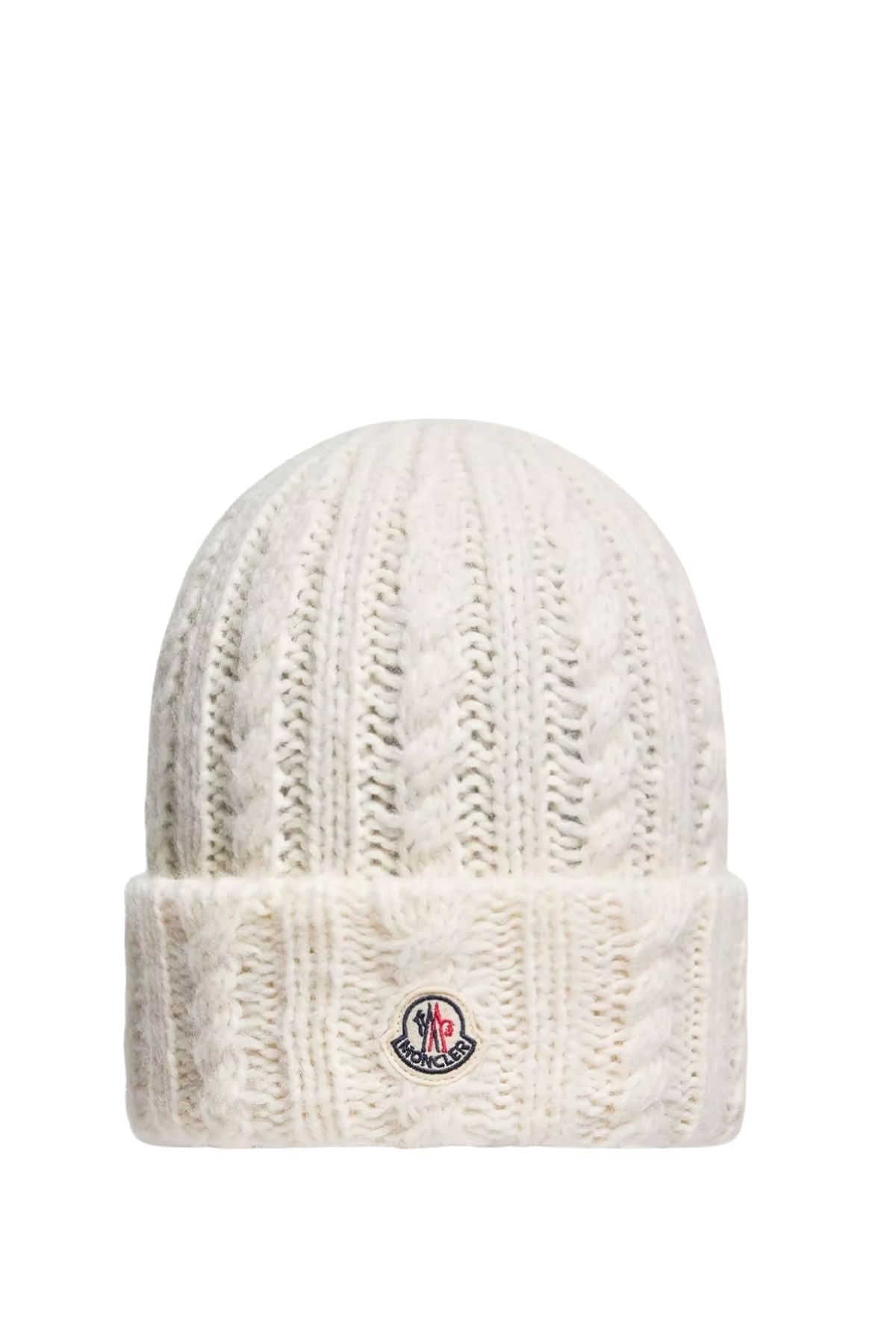 Cable Knit Wool Blend Beanie-Moncler-Boyds Philadelphia