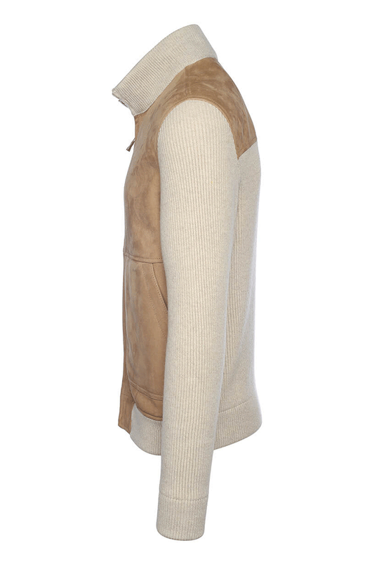 Zip Knit Bomber Jacket-Fioroni-Boyds Philadelphia