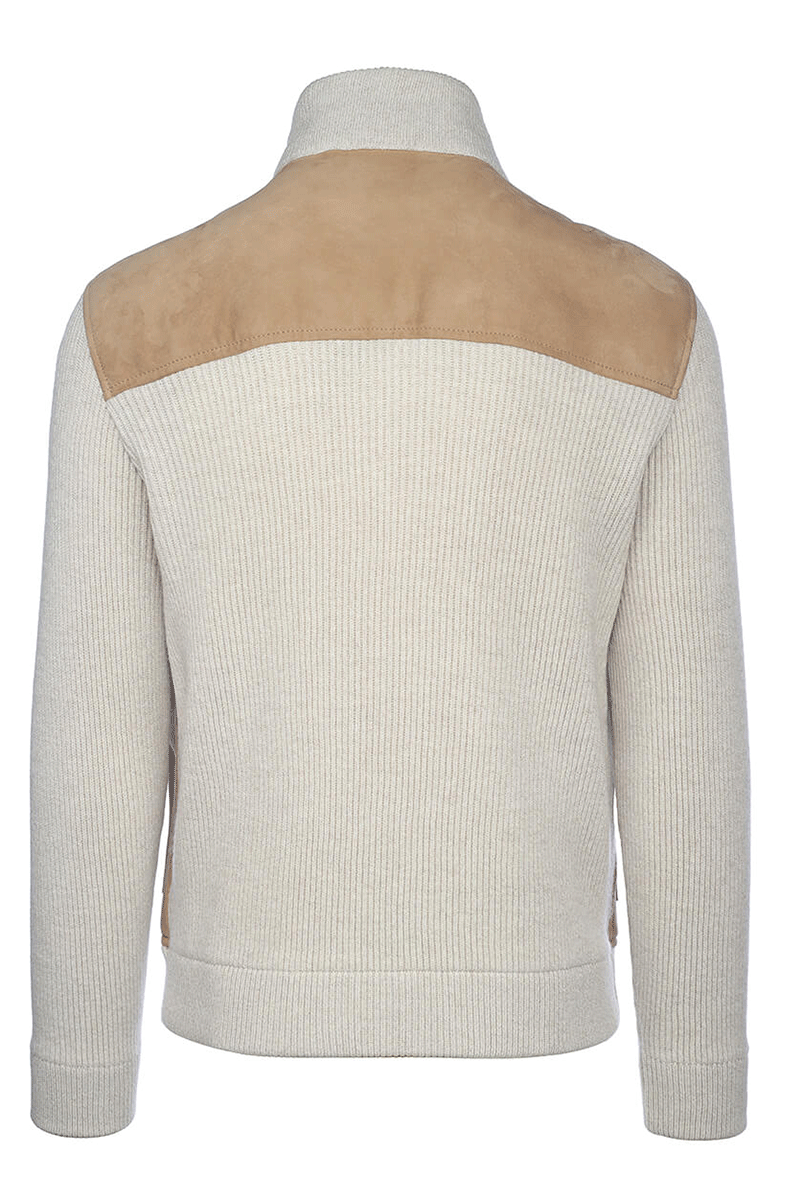 Zip Knit Bomber Jacket-Fioroni-Boyds Philadelphia