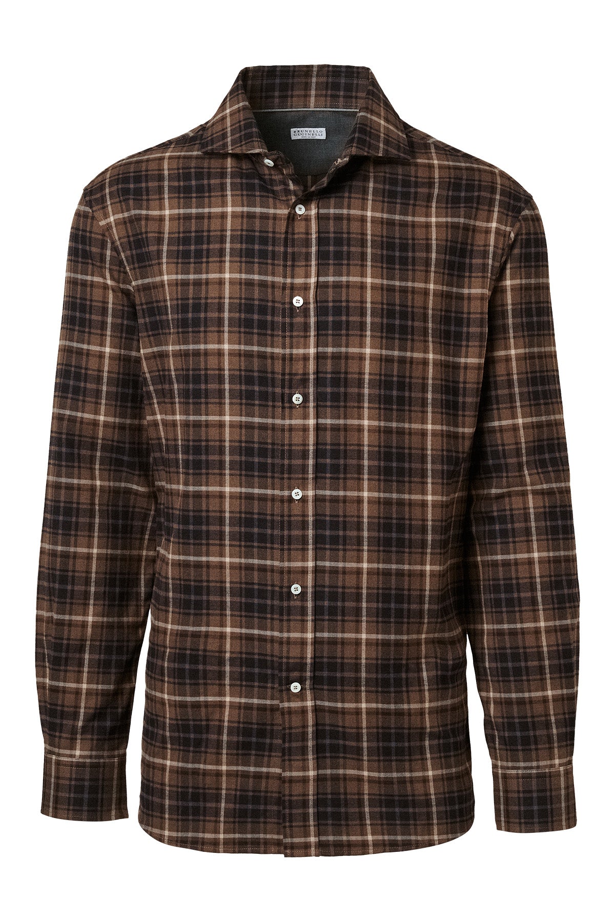 Cotton Flannel Shirt-Brunello Cucinelli-Boyds Philadelphia
