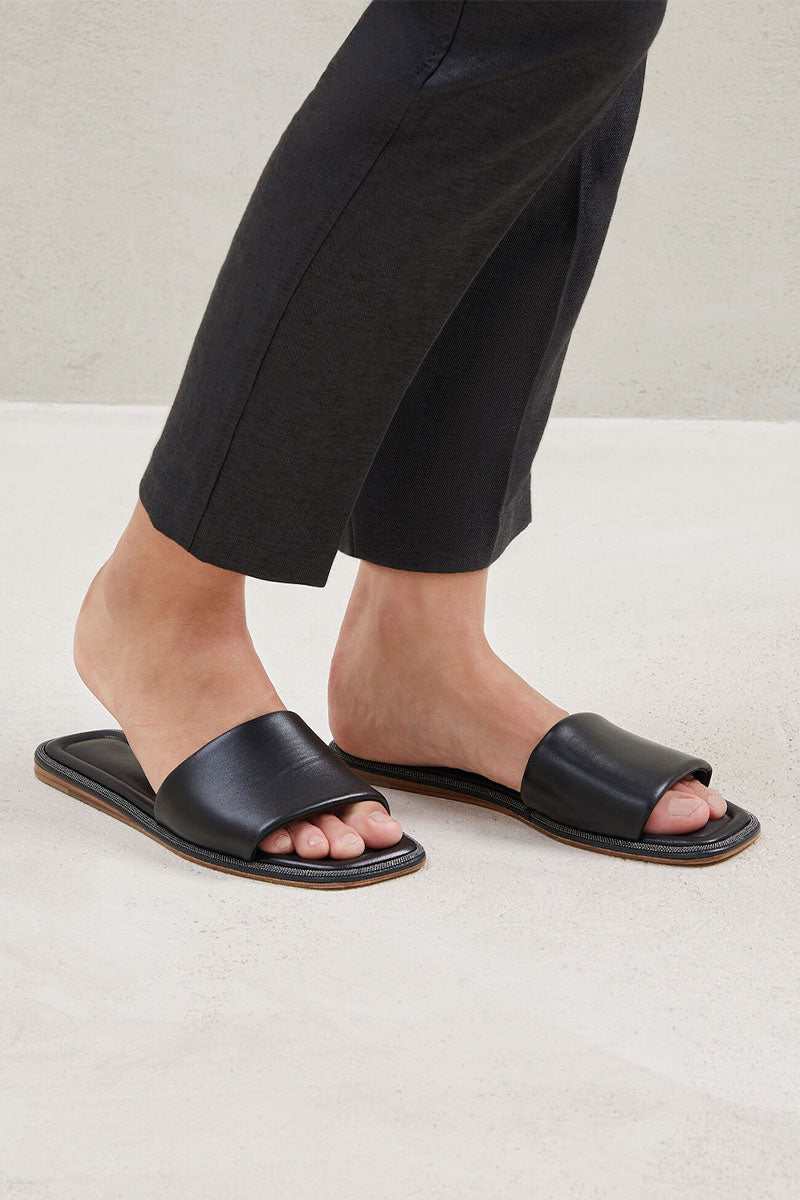 Shiny Edged Slides-Brunello Cucinelli-Boyds Philadelphia