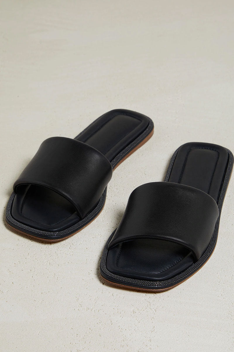 Shiny Edged Slides-Brunello Cucinelli-Boyds Philadelphia
