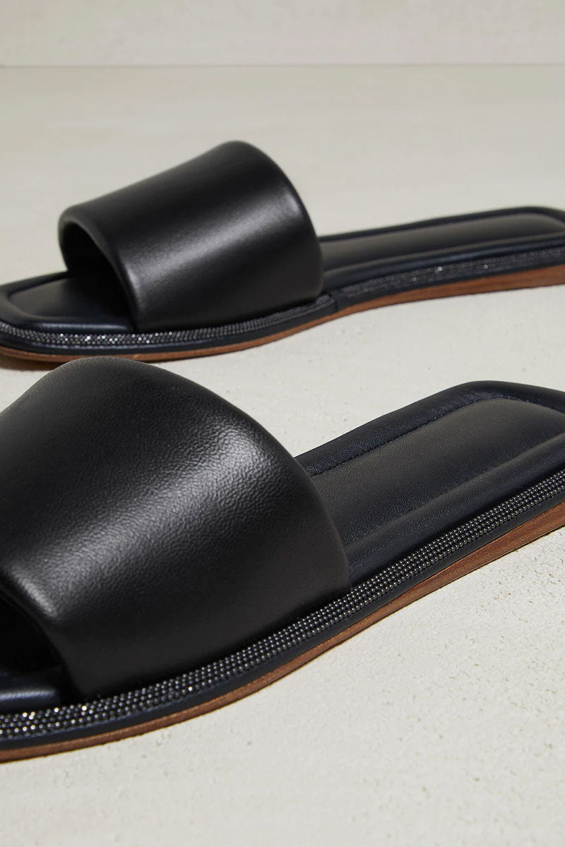 Shiny Edged Slides-Brunello Cucinelli-Boyds Philadelphia